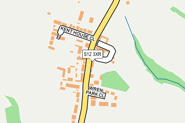 S12 3XR map - OS OpenMap – Local (Ordnance Survey)