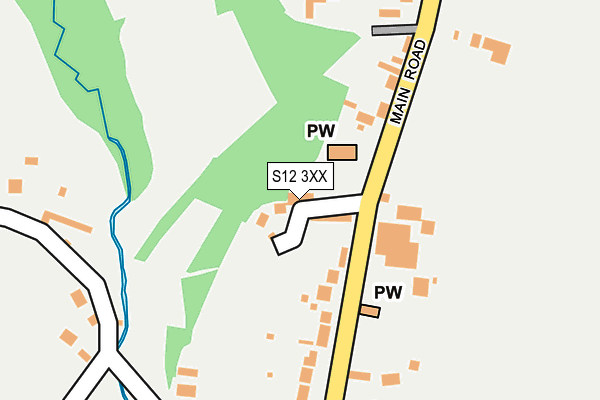 S12 3XX map - OS OpenMap – Local (Ordnance Survey)