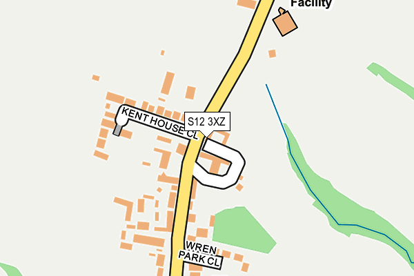 S12 3XZ map - OS OpenMap – Local (Ordnance Survey)