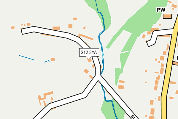 S12 3YA map - OS OpenMap – Local (Ordnance Survey)