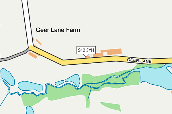 S12 3YH map - OS OpenMap – Local (Ordnance Survey)