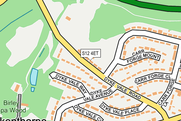 S12 4ET map - OS OpenMap – Local (Ordnance Survey)