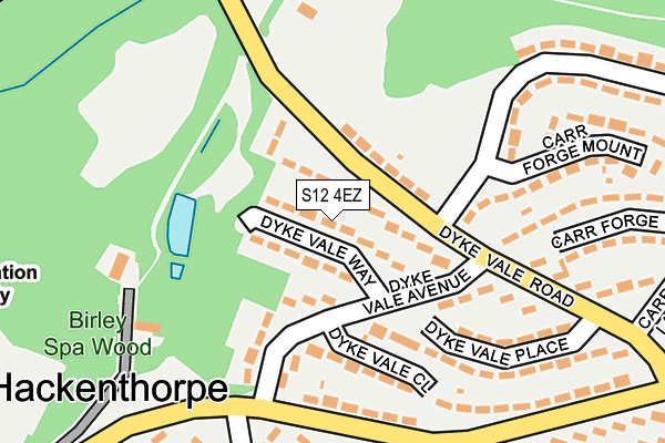 S12 4EZ map - OS OpenMap – Local (Ordnance Survey)