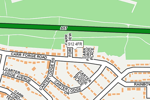 S12 4FR map - OS OpenMap – Local (Ordnance Survey)