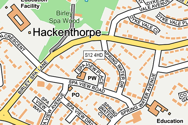 S12 4HD map - OS OpenMap – Local (Ordnance Survey)