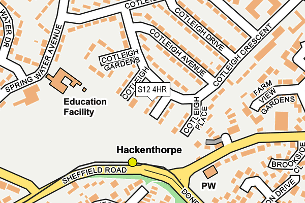 S12 4HR map - OS OpenMap – Local (Ordnance Survey)