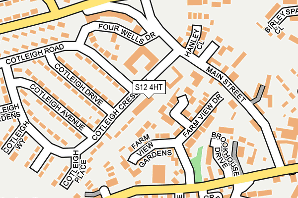 S12 4HT map - OS OpenMap – Local (Ordnance Survey)