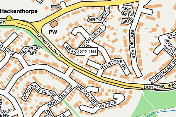 S12 4NJ map - OS OpenMap – Local (Ordnance Survey)