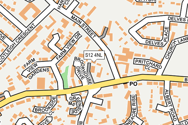 S12 4NL map - OS OpenMap – Local (Ordnance Survey)