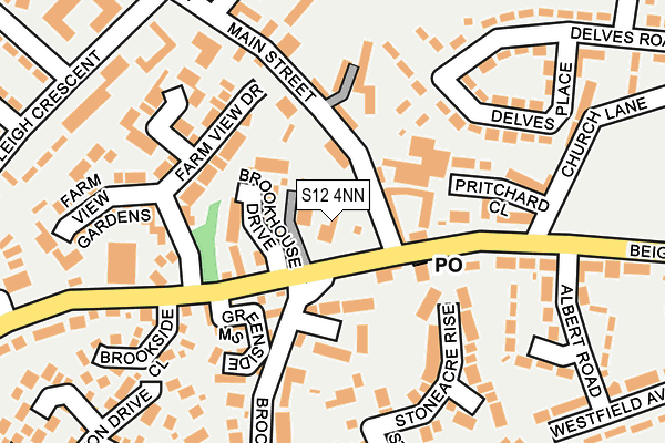 S12 4NN map - OS OpenMap – Local (Ordnance Survey)