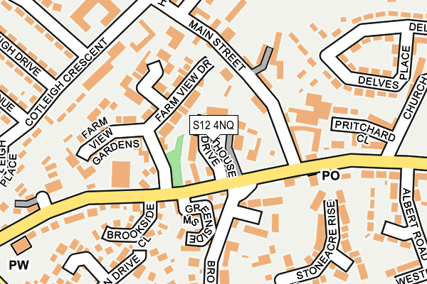 S12 4NQ map - OS OpenMap – Local (Ordnance Survey)