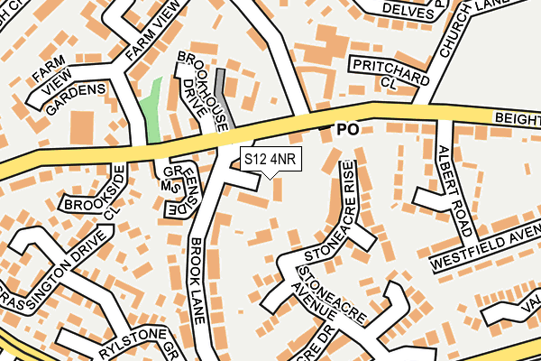 S12 4NR map - OS OpenMap – Local (Ordnance Survey)