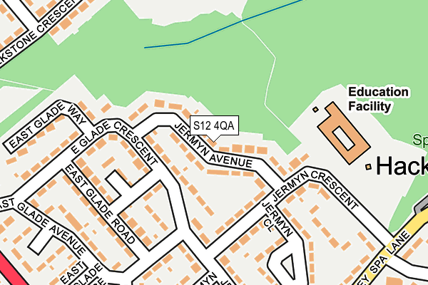 S12 4QA map - OS OpenMap – Local (Ordnance Survey)