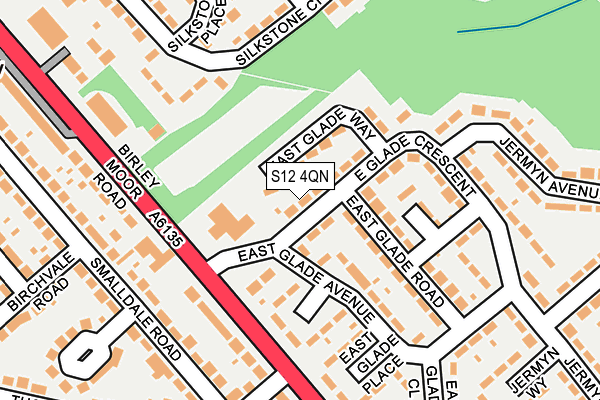 S12 4QN map - OS OpenMap – Local (Ordnance Survey)