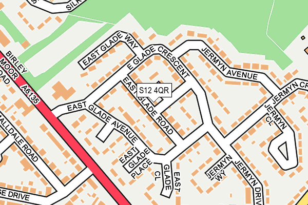 S12 4QR map - OS OpenMap – Local (Ordnance Survey)