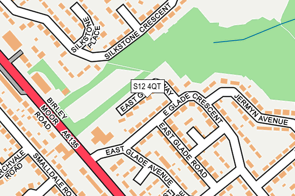 S12 4QT map - OS OpenMap – Local (Ordnance Survey)