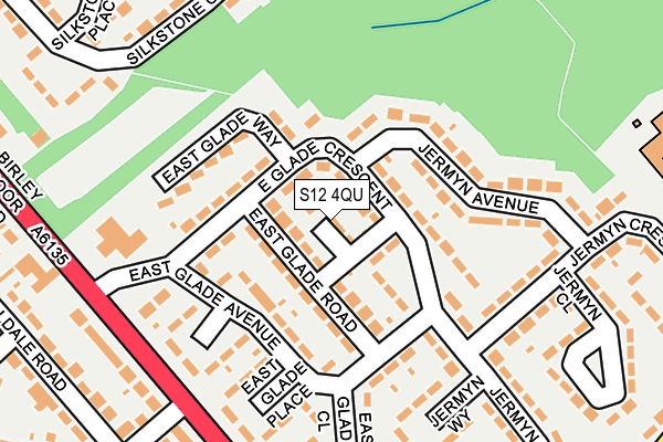 S12 4QU map - OS OpenMap – Local (Ordnance Survey)