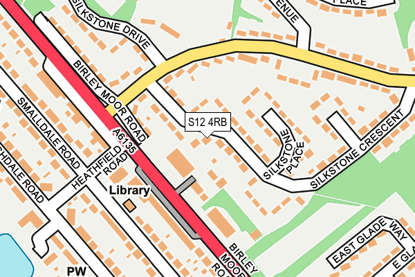 S12 4RB map - OS OpenMap – Local (Ordnance Survey)