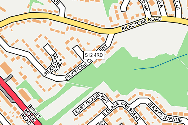 S12 4RD map - OS OpenMap – Local (Ordnance Survey)
