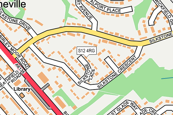 S12 4RG map - OS OpenMap – Local (Ordnance Survey)