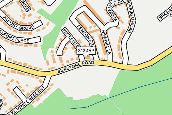 S12 4RP map - OS OpenMap – Local (Ordnance Survey)