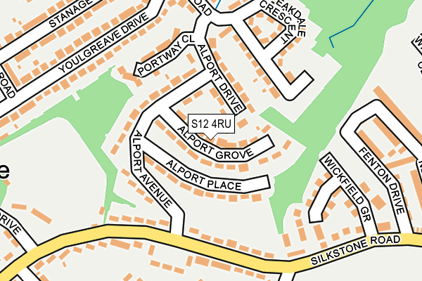 S12 4RU map - OS OpenMap – Local (Ordnance Survey)