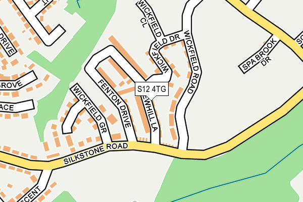 S12 4TG map - OS OpenMap – Local (Ordnance Survey)
