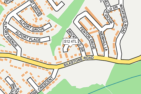 S12 4TL map - OS OpenMap – Local (Ordnance Survey)