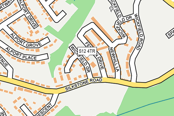 S12 4TR map - OS OpenMap – Local (Ordnance Survey)