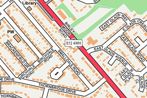 S12 4WH map - OS OpenMap – Local (Ordnance Survey)