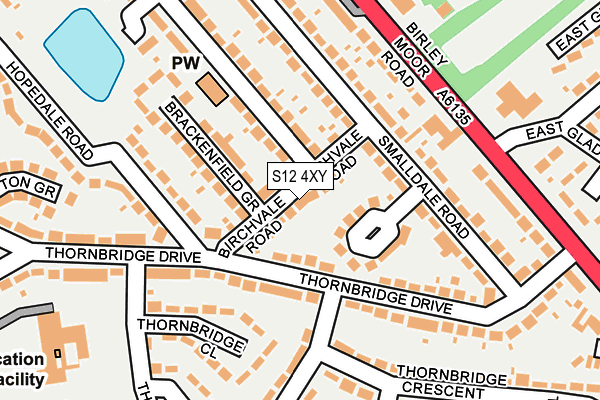 S12 4XY map - OS OpenMap – Local (Ordnance Survey)