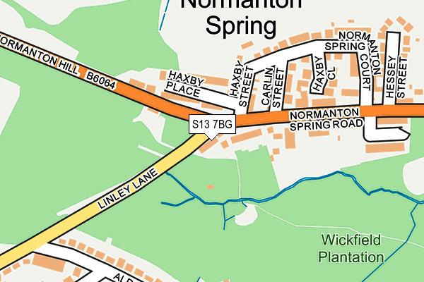 S13 7BG map - OS OpenMap – Local (Ordnance Survey)