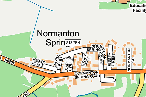 S13 7BH map - OS OpenMap – Local (Ordnance Survey)