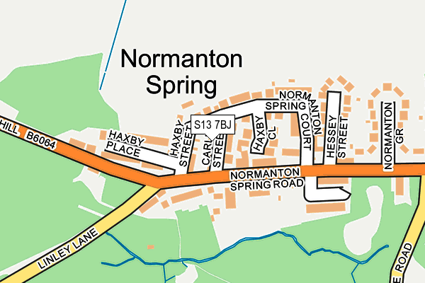 S13 7BJ map - OS OpenMap – Local (Ordnance Survey)