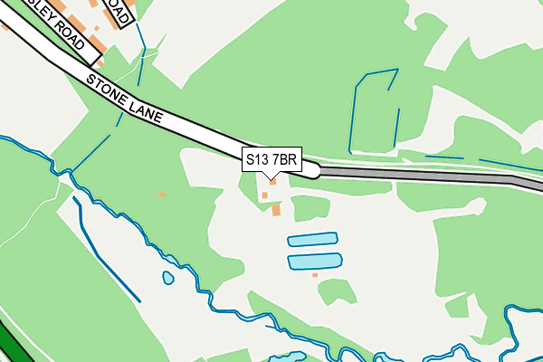 S13 7BR map - OS OpenMap – Local (Ordnance Survey)