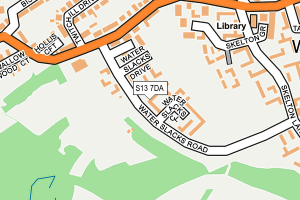 S13 7DA map - OS OpenMap – Local (Ordnance Survey)