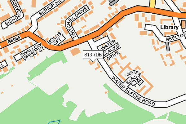 S13 7DB map - OS OpenMap – Local (Ordnance Survey)