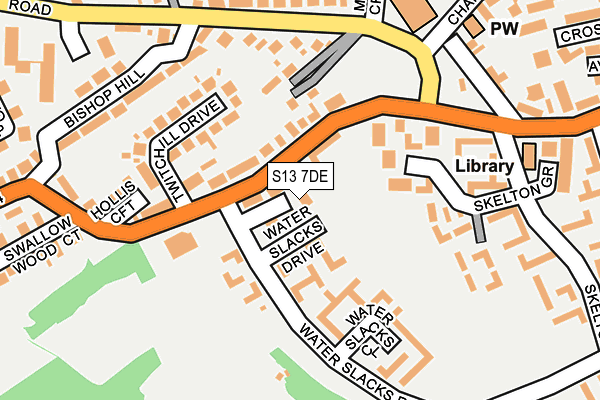 S13 7DE map - OS OpenMap – Local (Ordnance Survey)