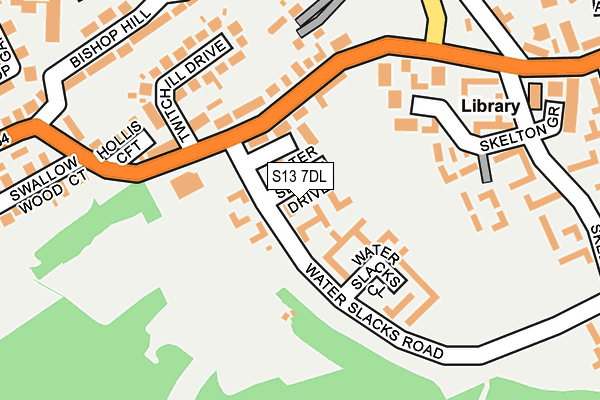 S13 7DL map - OS OpenMap – Local (Ordnance Survey)