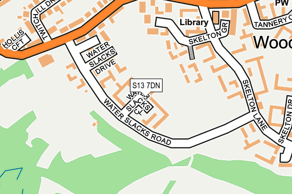 S13 7DN map - OS OpenMap – Local (Ordnance Survey)
