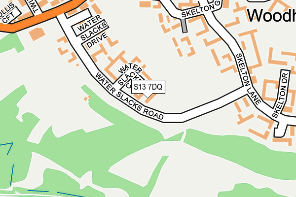 S13 7DQ map - OS OpenMap – Local (Ordnance Survey)