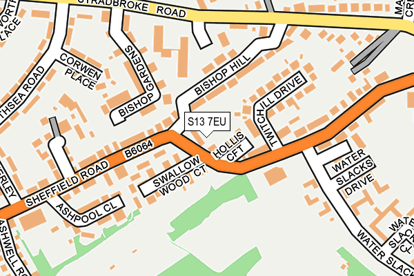 S13 7EU map - OS OpenMap – Local (Ordnance Survey)