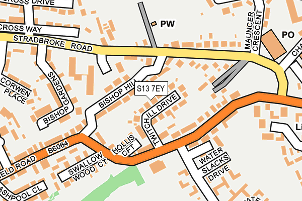 S13 7EY map - OS OpenMap – Local (Ordnance Survey)