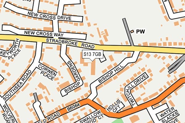 S13 7GB map - OS OpenMap – Local (Ordnance Survey)