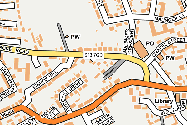 S13 7GD map - OS OpenMap – Local (Ordnance Survey)