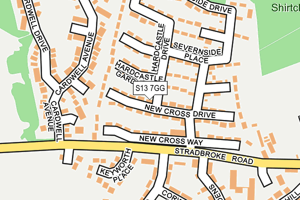 S13 7GG map - OS OpenMap – Local (Ordnance Survey)