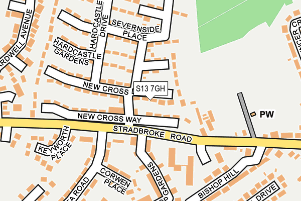 S13 7GH map - OS OpenMap – Local (Ordnance Survey)