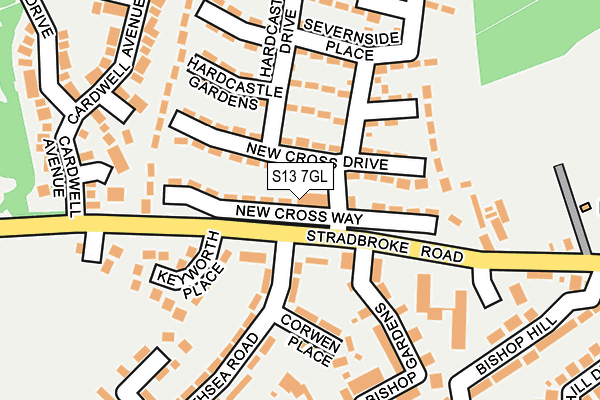 S13 7GL map - OS OpenMap – Local (Ordnance Survey)