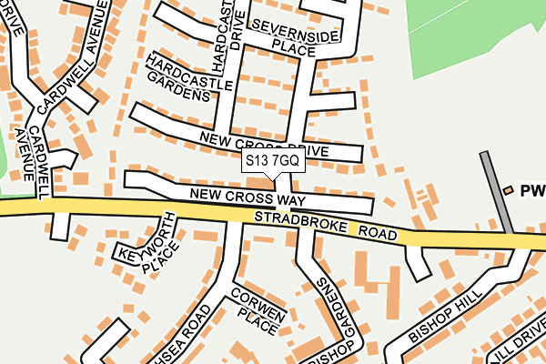 S13 7GQ map - OS OpenMap – Local (Ordnance Survey)