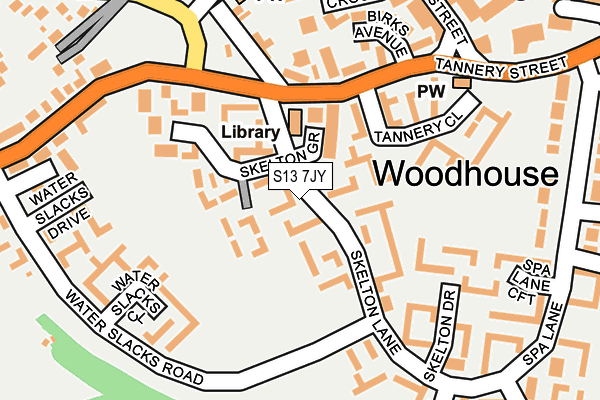 S13 7JY map - OS OpenMap – Local (Ordnance Survey)